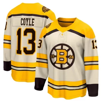 Men's Charlie Coyle Boston Bruins 100th Anniversary Premier Jersey - Cream Breakaway