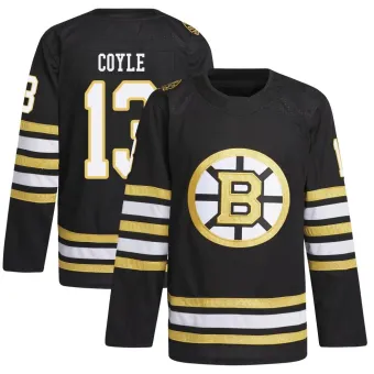 Men's Charlie Coyle Boston Bruins 100th Anniversary Primegreen Jersey - Black Authentic