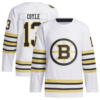 Men's Charlie Coyle Boston Bruins 100th Anniversary Primegreen Jersey - White Authentic