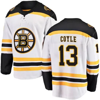 Men's Charlie Coyle Boston Bruins Away Jersey - White Breakaway