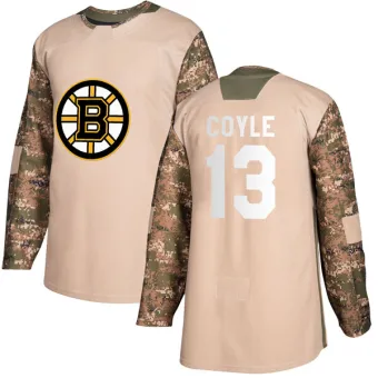 Men's Charlie Coyle Boston Bruins Veterans Day Practice Jersey - Camo Authentic