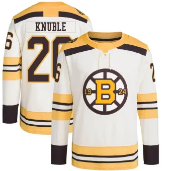 Men's Mike Knuble Boston Bruins 100th Anniversary Primegreen Jersey - Cream Authentic