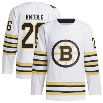 Men's Mike Knuble Boston Bruins 100th Anniversary Primegreen Jersey - White Authentic