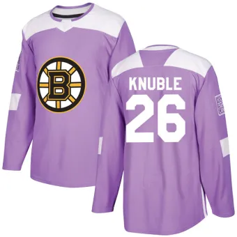 Men's Mike Knuble Boston Bruins Fights Cancer Practice Jersey - Purple Authentic