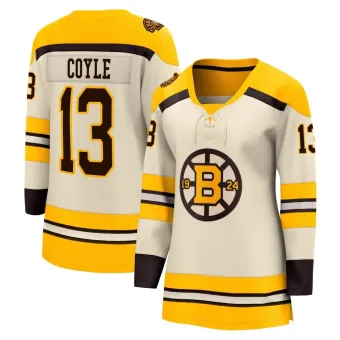 Women's Charlie Coyle Boston Bruins 100th Anniversary Premier Jersey - Cream Breakaway