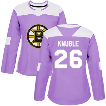 Women's Mike Knuble Boston Bruins Fights Cancer Practice Jersey - Purple Authentic