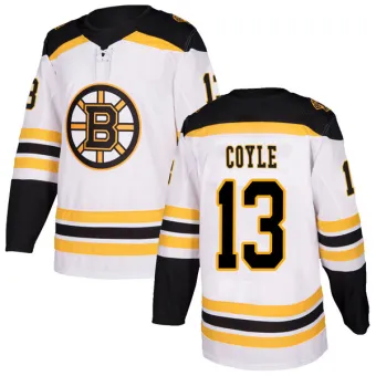 Youth Charlie Coyle Boston Bruins Away Jersey - White Authentic