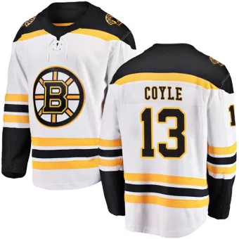 Youth Charlie Coyle Boston Bruins Away Jersey - White Breakaway